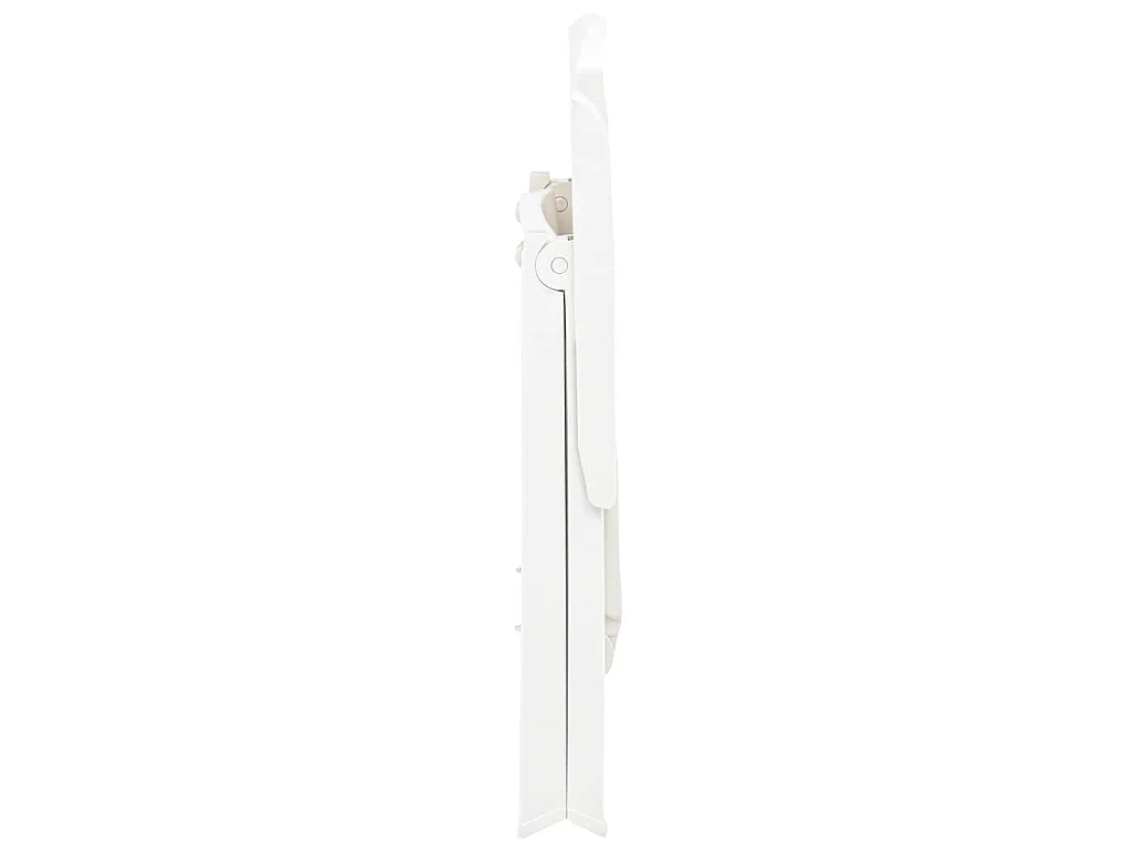 Chaises inclinables de jardin lot de 2 Plastique Blanc
