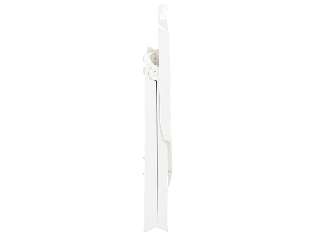 Chaises pliantes inclinables, lot de 2, en plastique blanc