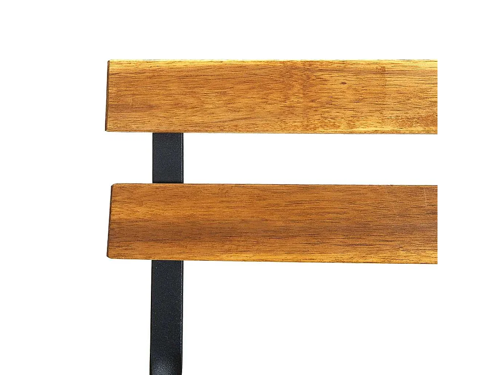Chaises pliantes 2 pièces en acier et bois d'acacia massif