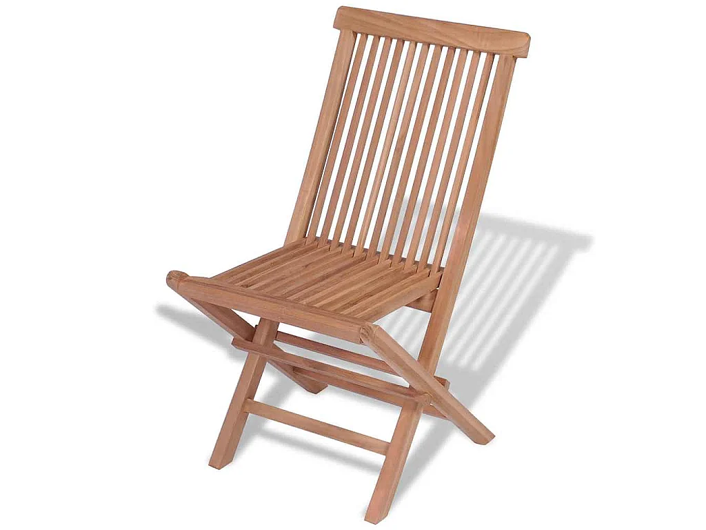 Klappbare Gartenstühle 4 Stk. Massivholz Teak