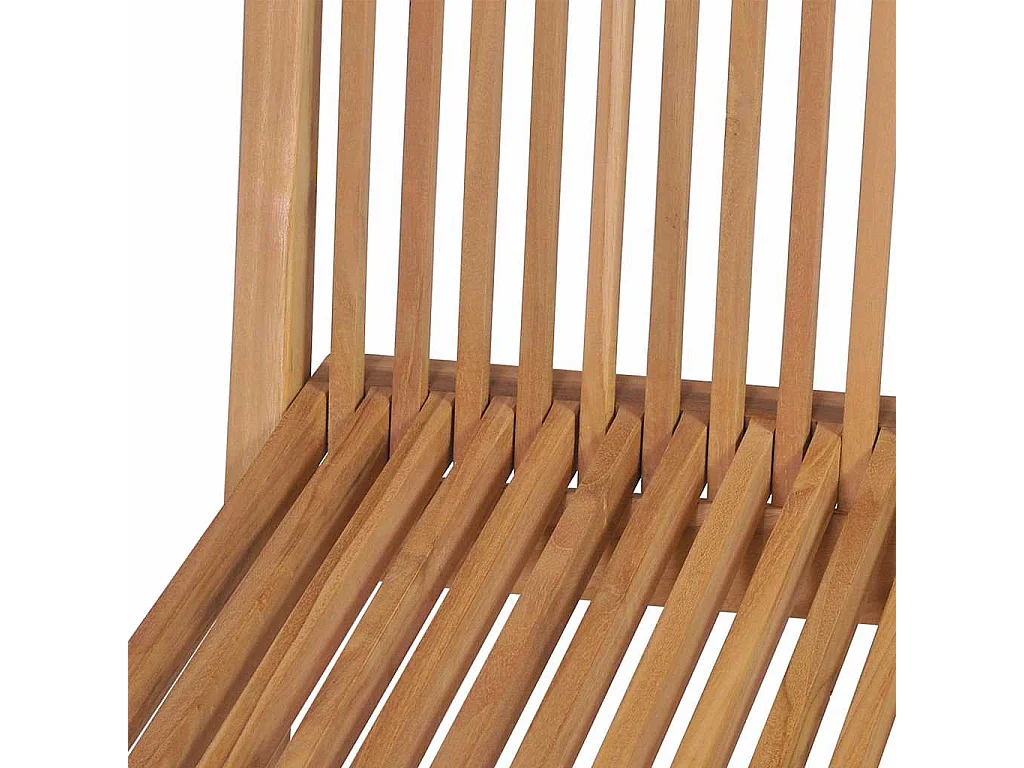 Chaises pliantes 4 pièces pour jardin et extérieur en bois de teck