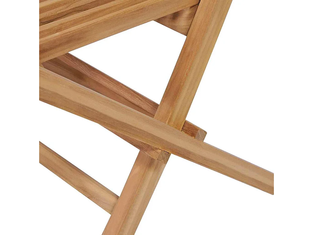 Chaises pliantes 4 pièces pour jardin et extérieur en bois de teck