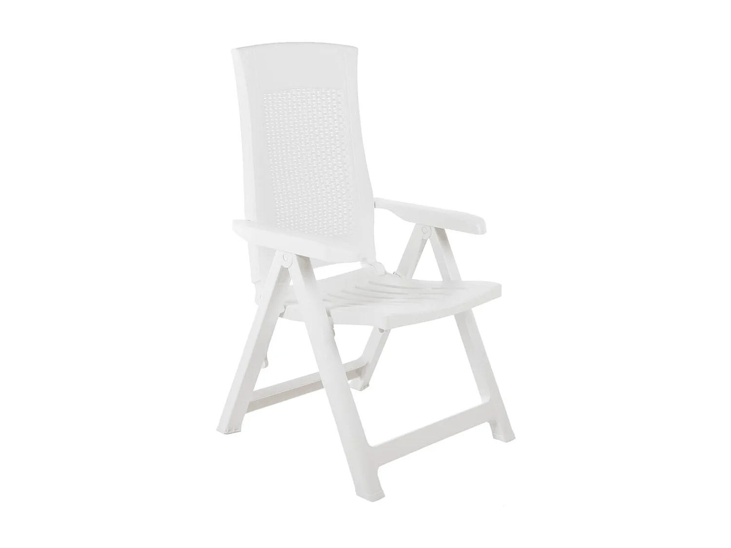 Chaises inclinables de jardin lot de 2 Plastique Blanc