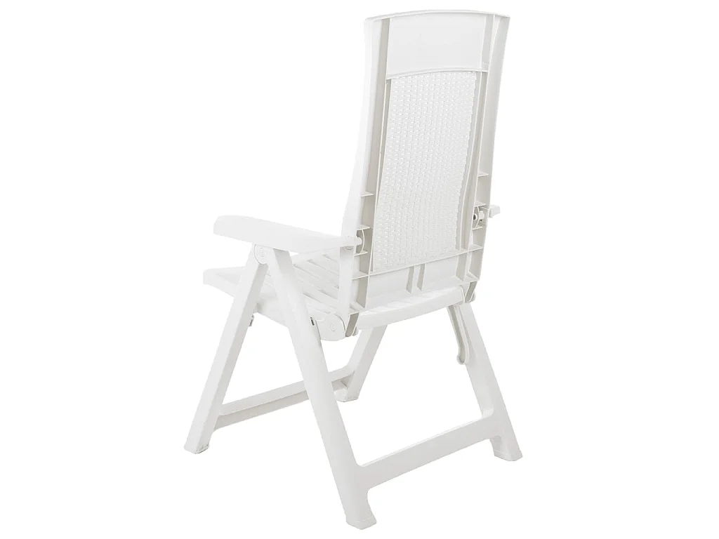 Cadeiras de jardim reclináveis 2 pcs plástico branco