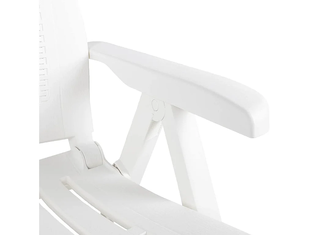 Chaises inclinables de jardin lot de 2 Plastique Blanc