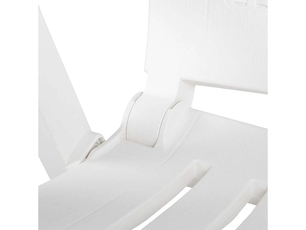 Chaises inclinables de jardin lot de 2 Plastique Blanc