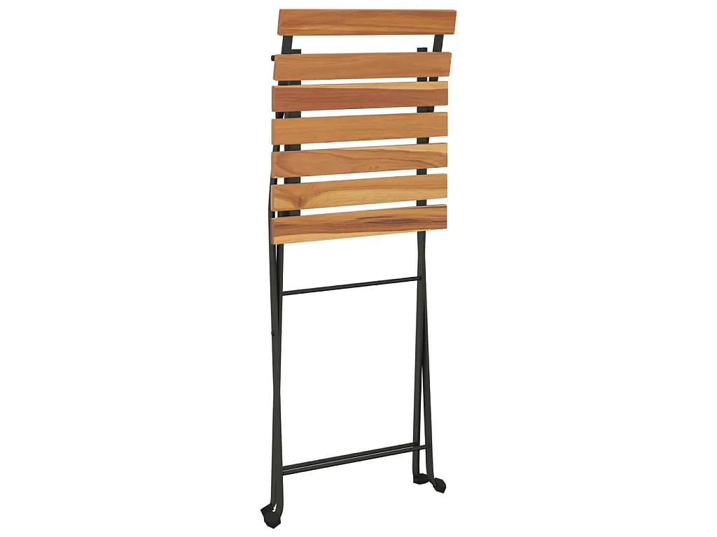 Bistrostühle 4 Stk. Klappbar Massivholz Teak und Stahl