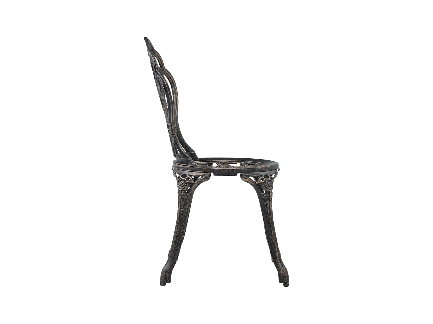 Chaises de bistro lot de 2 Bronze Aluminium coulé