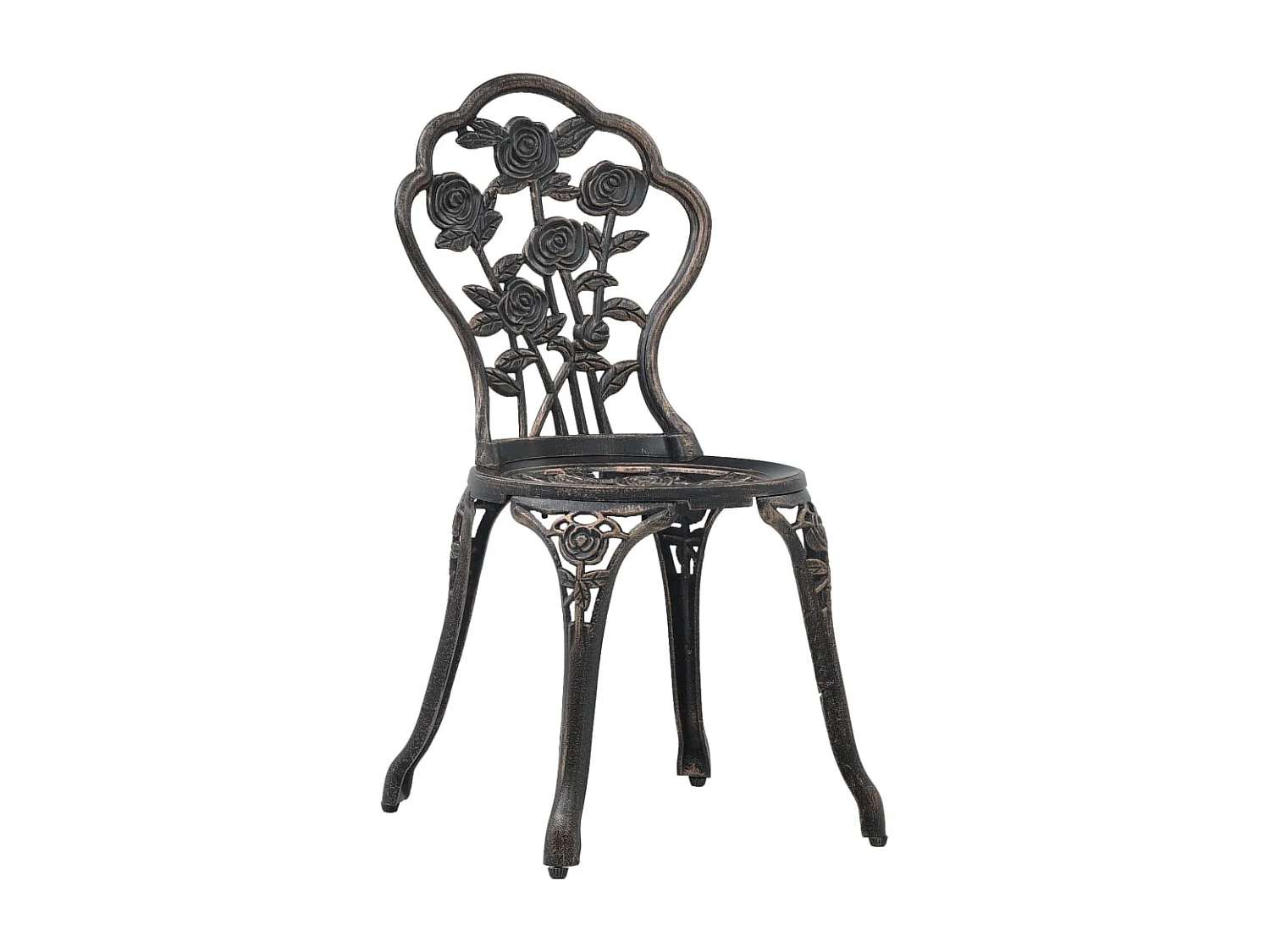 Chaises de bistro lot de 2 Bronze Aluminium coulé