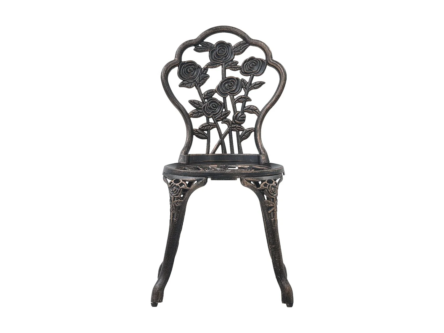 Chaises de bistro lot de 2 Bronze Aluminium coulé