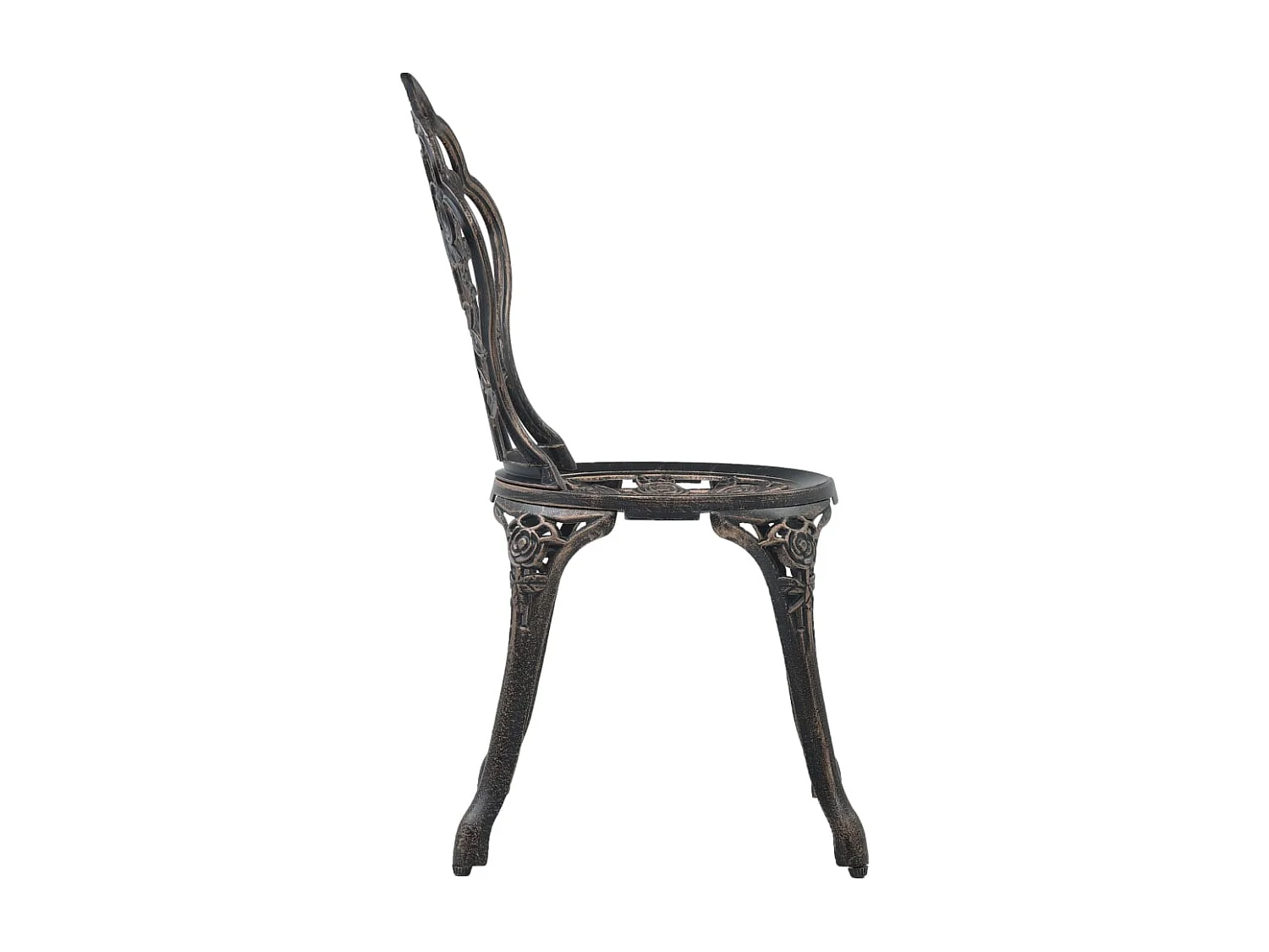 Chaises de bistro lot de 2 Bronze Aluminium coulé