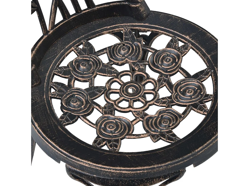 Chaises de bistro lot de 2 Bronze Aluminium coulé