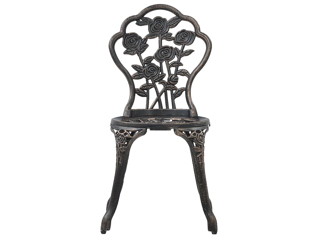 Bistrostoelen 2 st gietaluminium bronskleurig