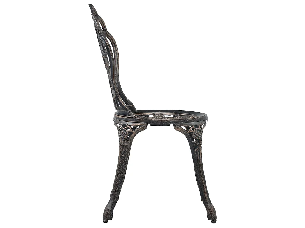 Bistrostoelen 2 st gietaluminium bronskleurig