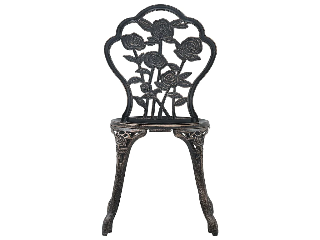 Bistrostoelen 2 st gietaluminium bronskleurig