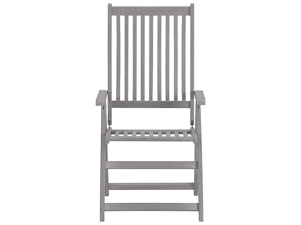 Chaises inclinables de jardin lot de 4 et coussins Bois acacia
