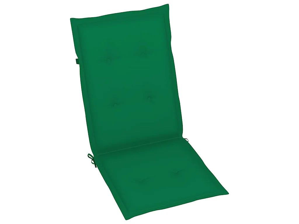 Chaises inclinables de jardin lot de 4 et coussins Bois acacia