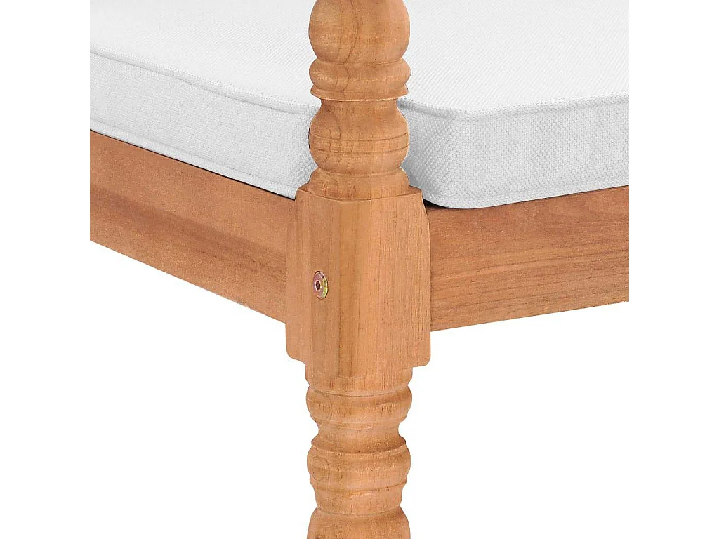 Chaises Batavia lot de 2 avec coussins Bois de teck solide