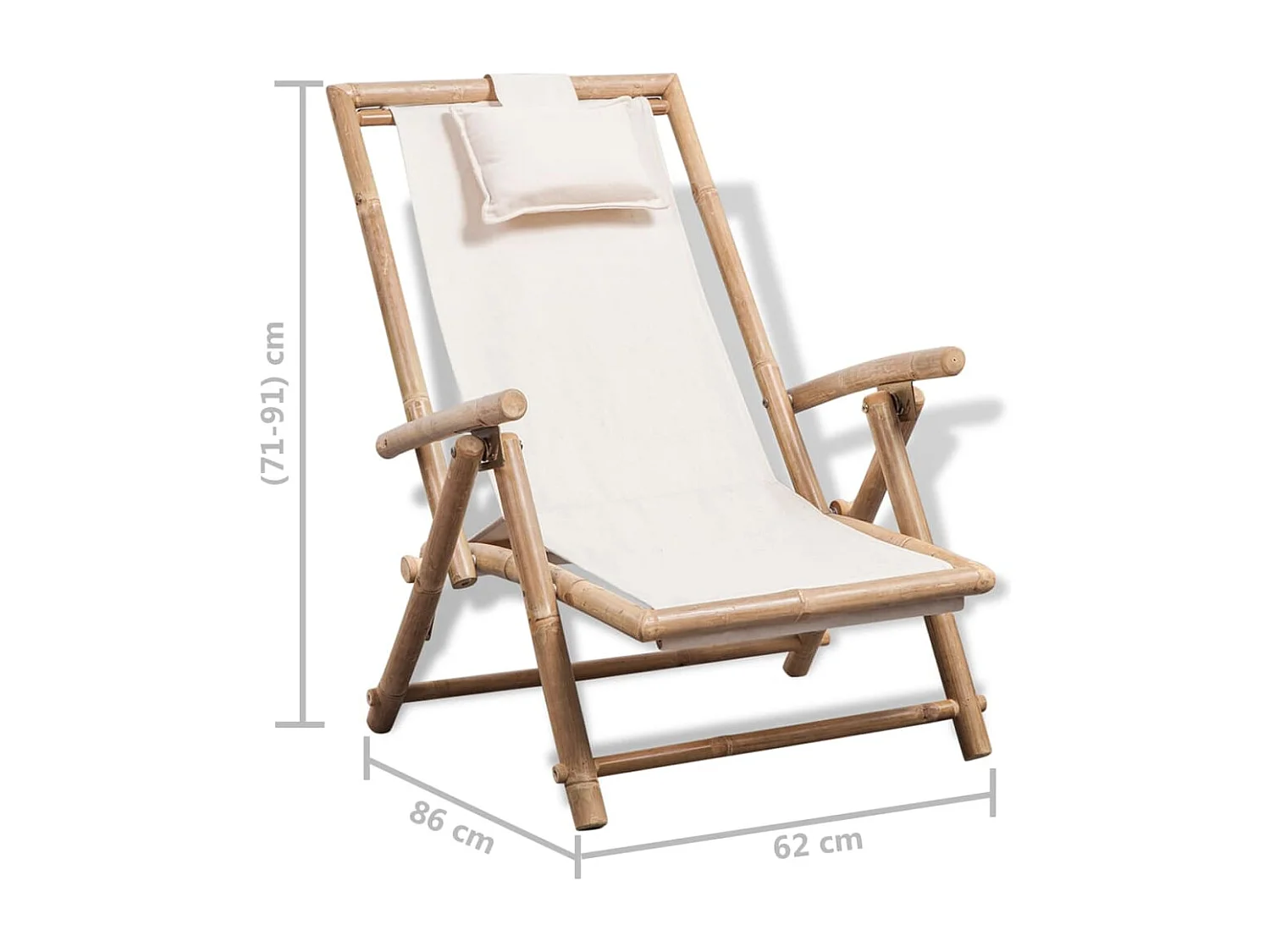 Chaise de terrasse d'extérieur Bambou