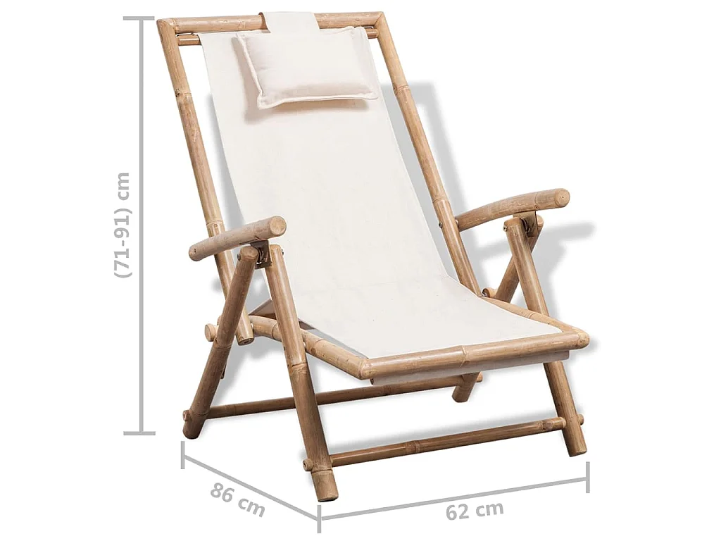 Espreguiçadeira de exterior bambu