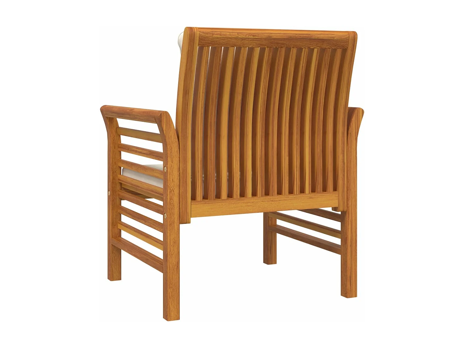 Sillones con cojines blanco crema 2 uds madera maciza de acacia