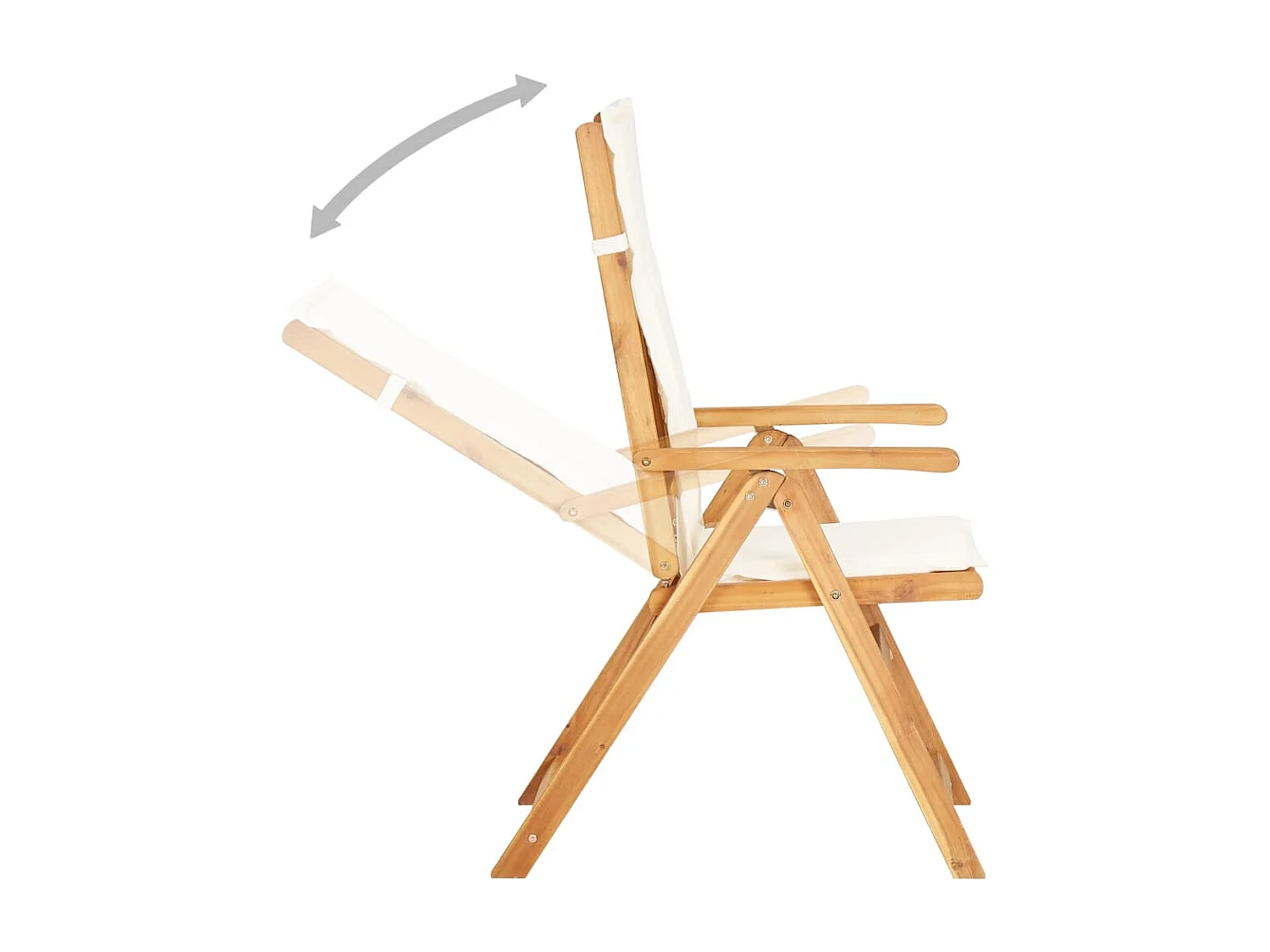 Verstellbare Gartenstühle 2 Stk. Braun Massivholz Akazie