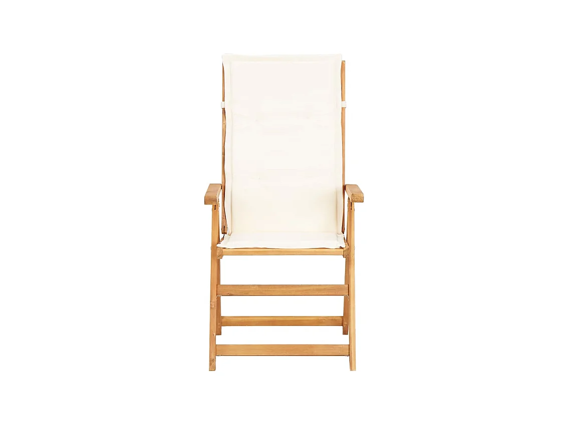 Chaises inclinables de jardin lot de 2 Bois solide d'acacia