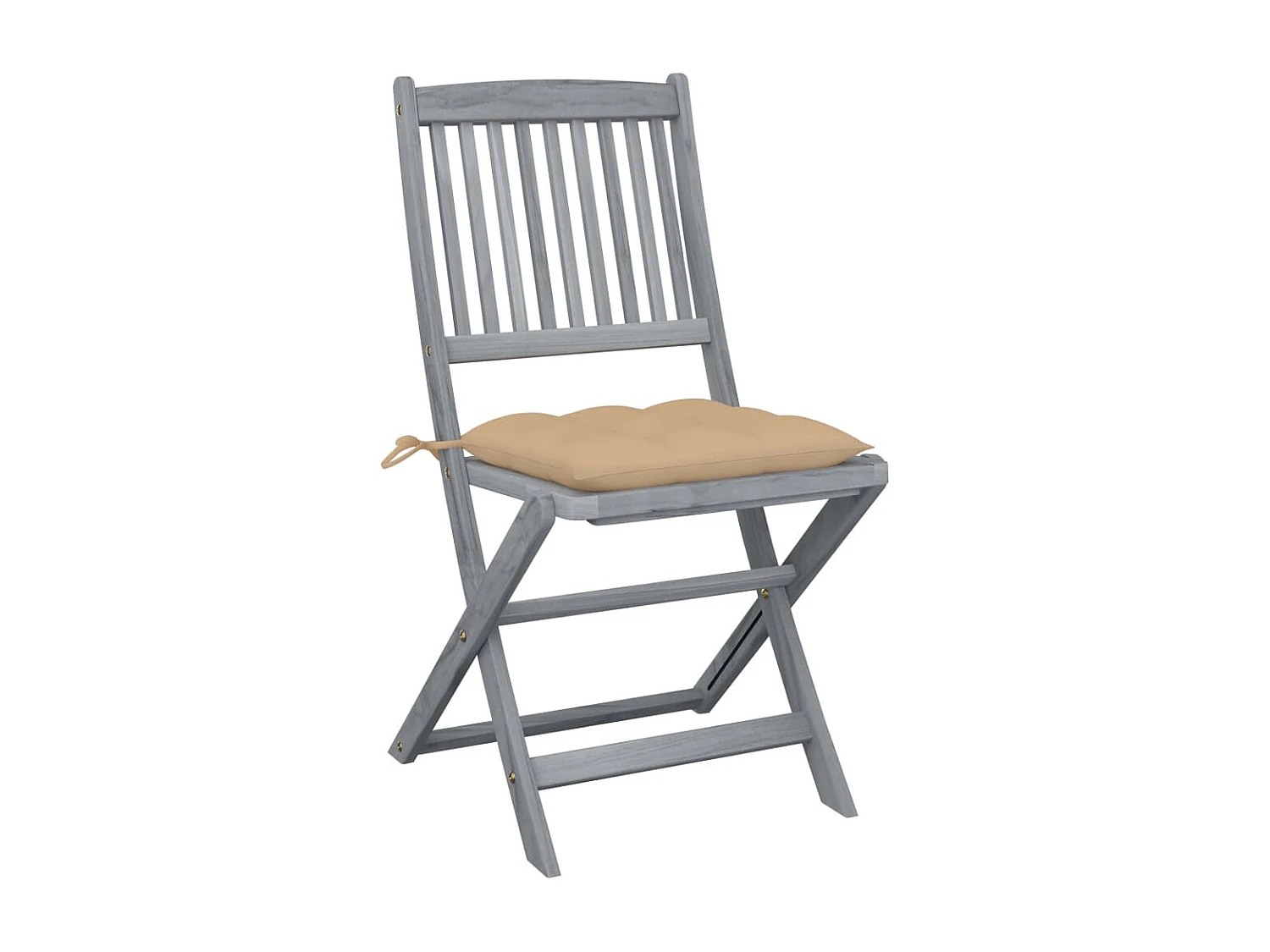 Tuinstoelen 2 st inklapbaar met kussens massief acaciahout