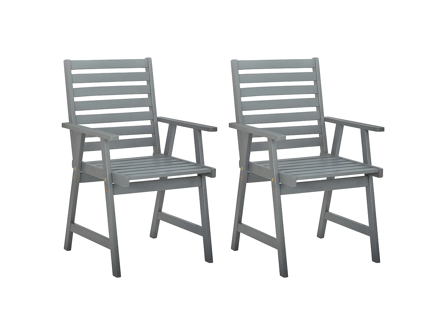 Sillas de comedor jardín 2 uds madera maciza acacia con cojines