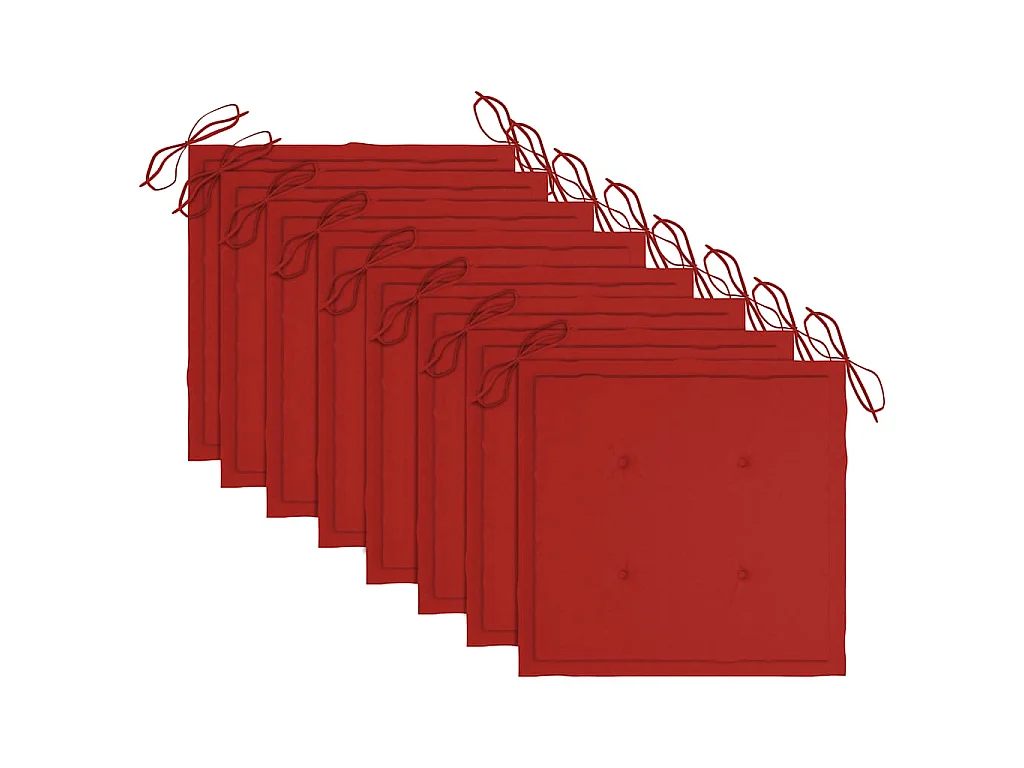 Cadeiras de jardim empiháveis c/ almofadões 8 pcs teca maciça