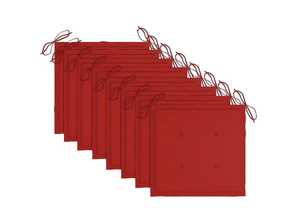 Cadeiras de jardim empiháveis c/ almofadões 8 pcs teca maciça