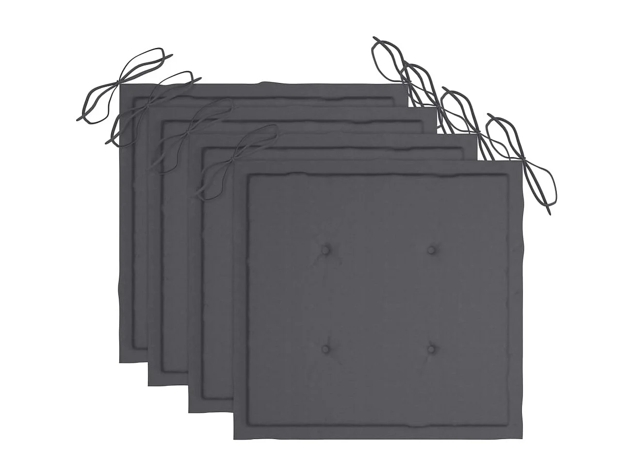 Sedie da Giardino Pieghevoli 4pz con Cuscini in Massello Acacia