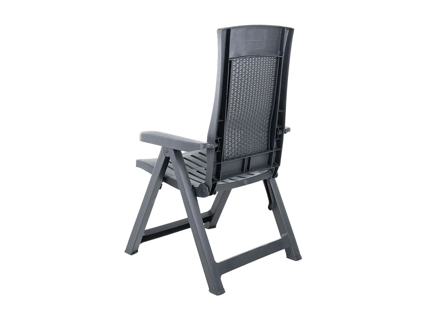Chaises inclinables de jardin lot de 2 Plastique Anthracite