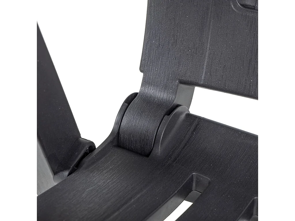 Chaises inclinables de jardin lot de 2 Plastique Anthracite