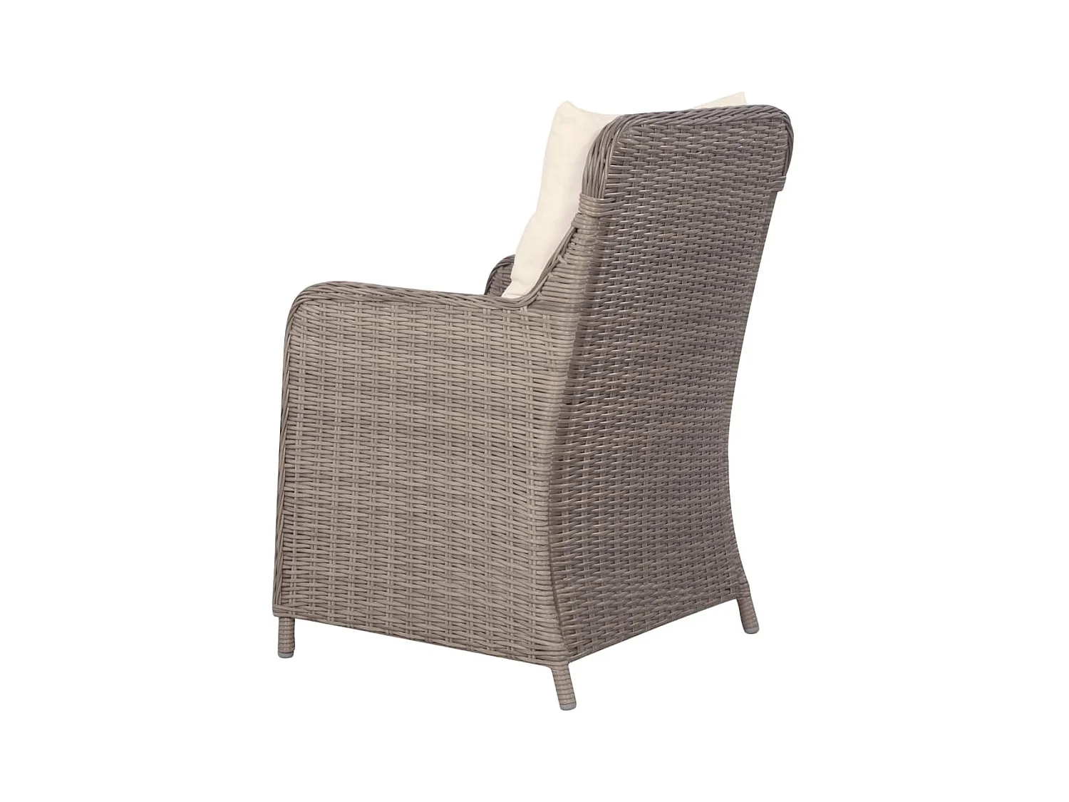 Gartenstühle mit Polstern 2 Stk. Poly Rattan Braun