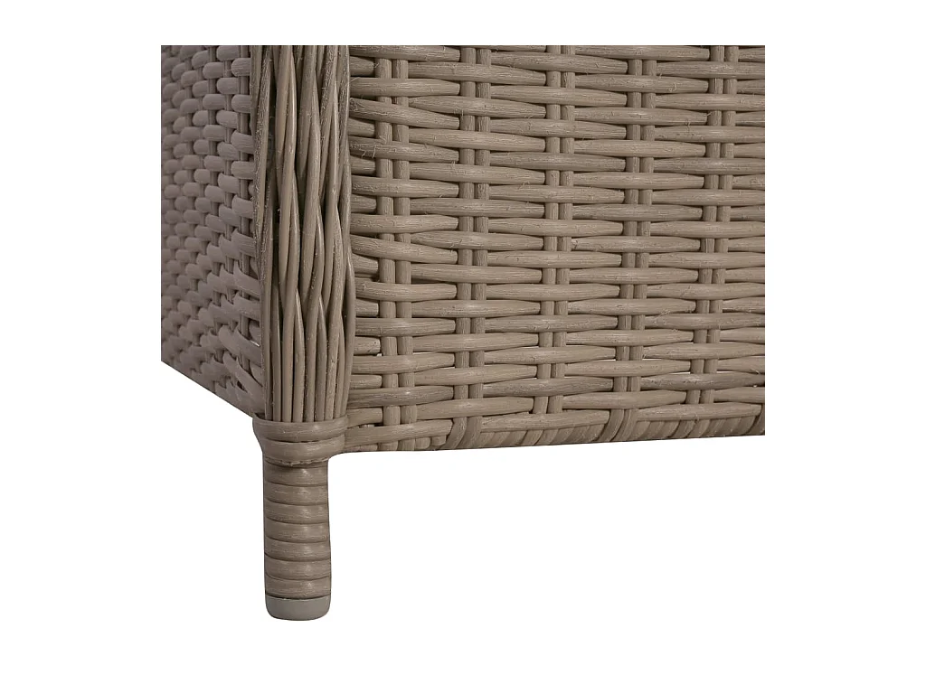 Tuinstoelen 2 st met kussens poly rattan bruin