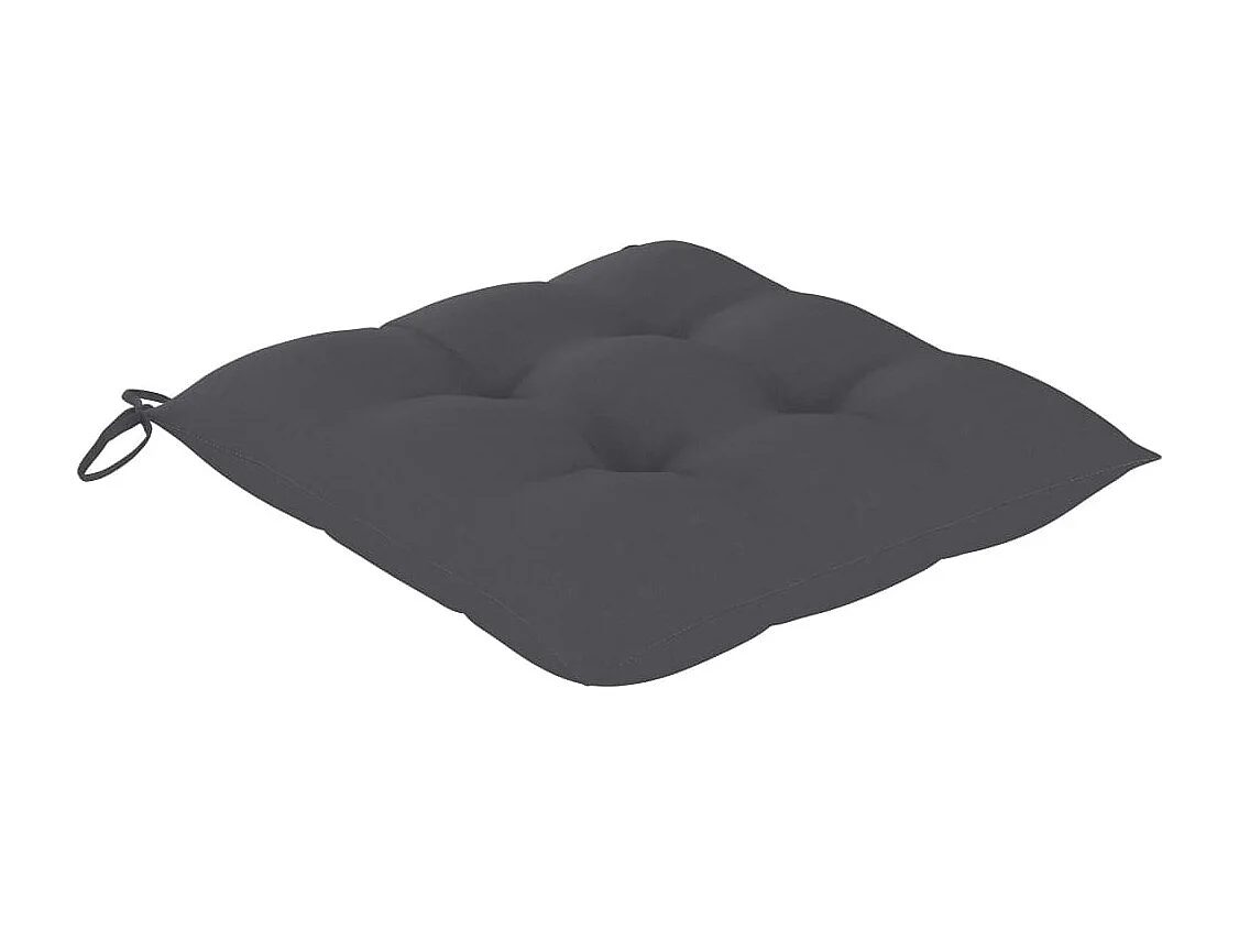 Chaises de jardin empilables avec coussins lot de 8 Teck solide