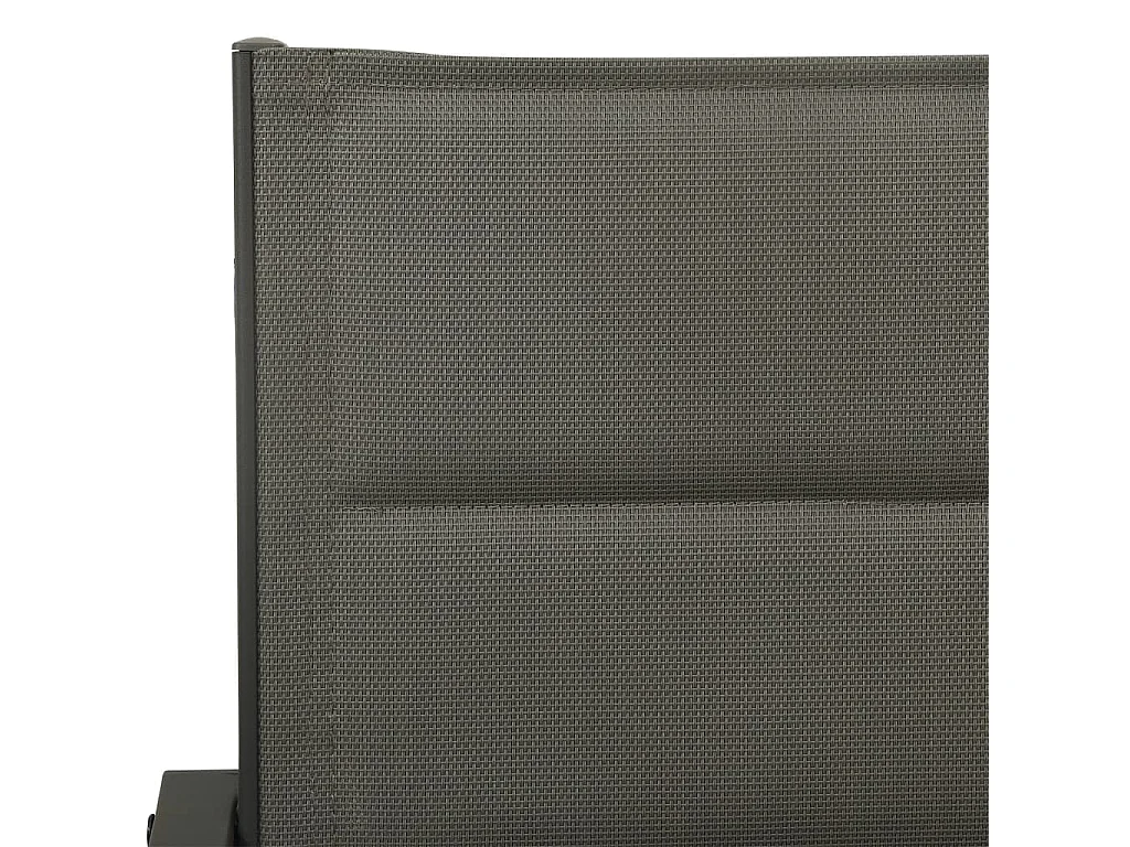 Chaises de jardin lot de 2 Textilène acier Gris et anthracite