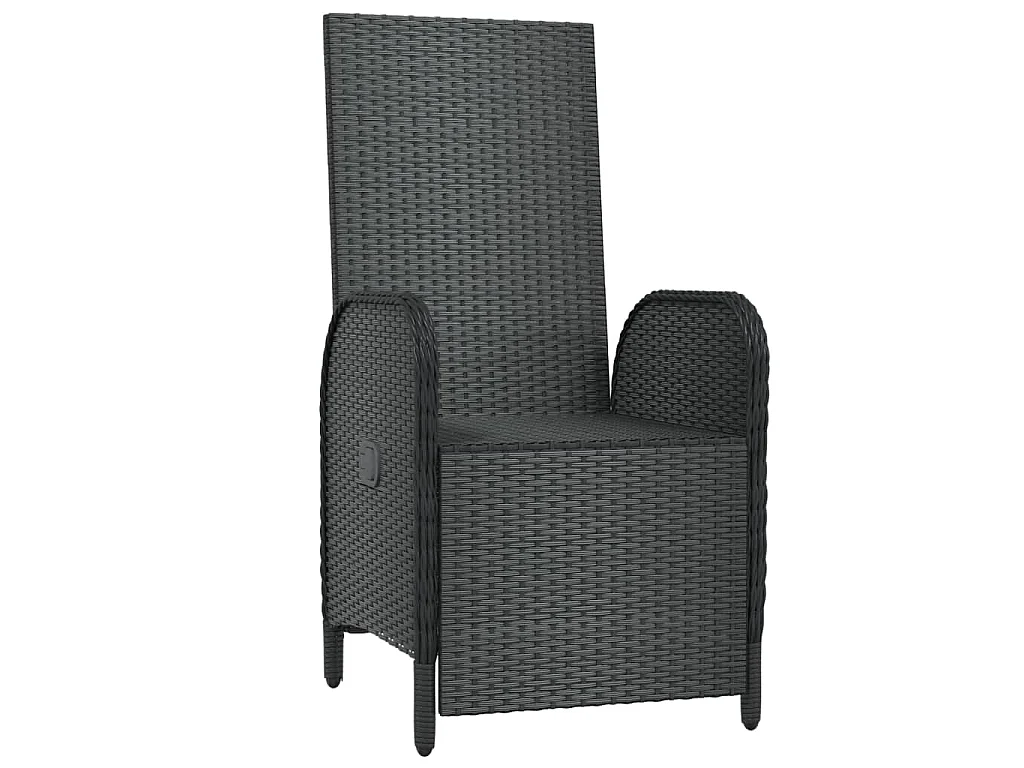 Garten-Relaxsessel mit Kissen 2 Stk. Poly Rattan Schwarz