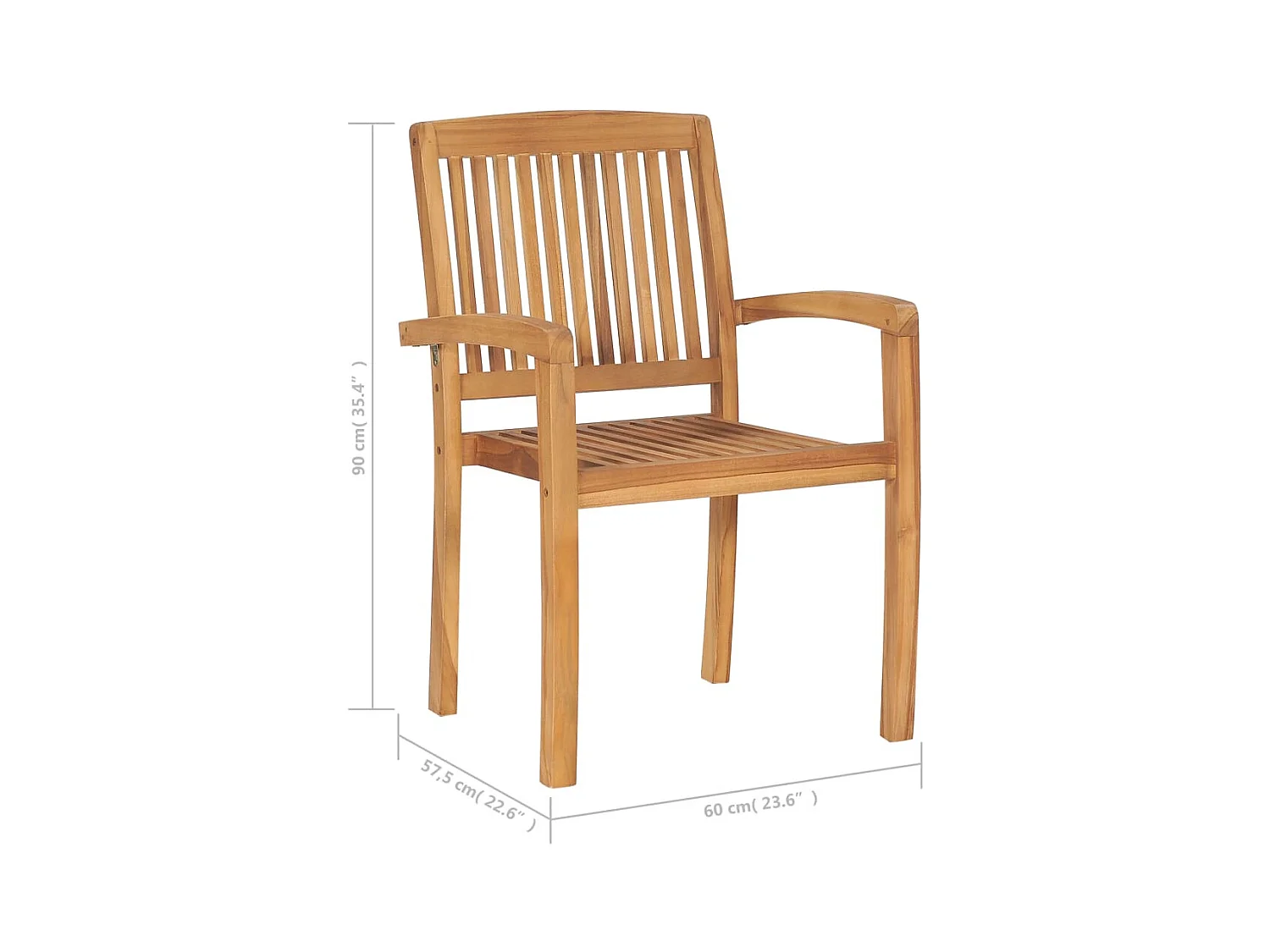 Chaises de jardin lot de 2 et coussins vert Bois de teck massif
