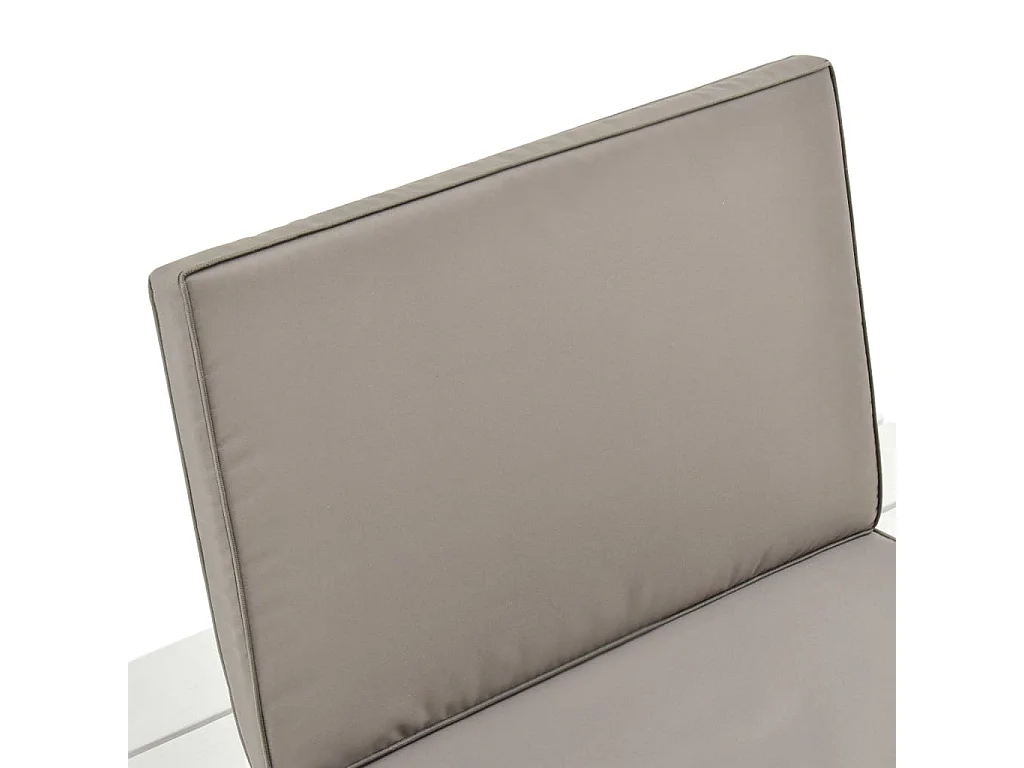 Chaise de salon de jardin avec coussin Plastique Blanc