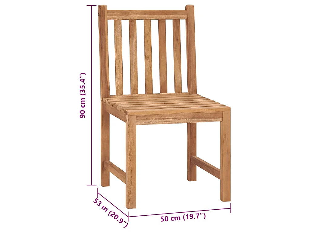 Chaises de jardin lot de 8 avec coussins Bois de teck massif