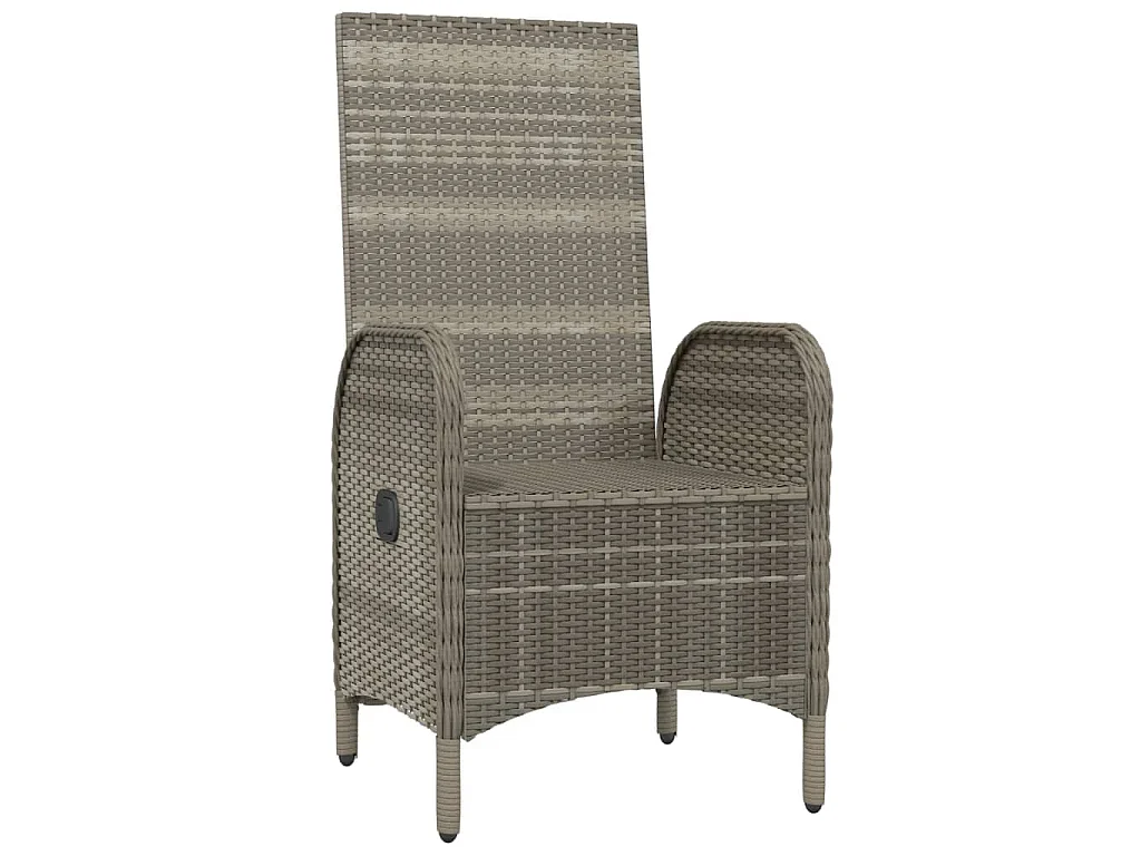 Tuinstoelen 2 st poly rattan grijs
