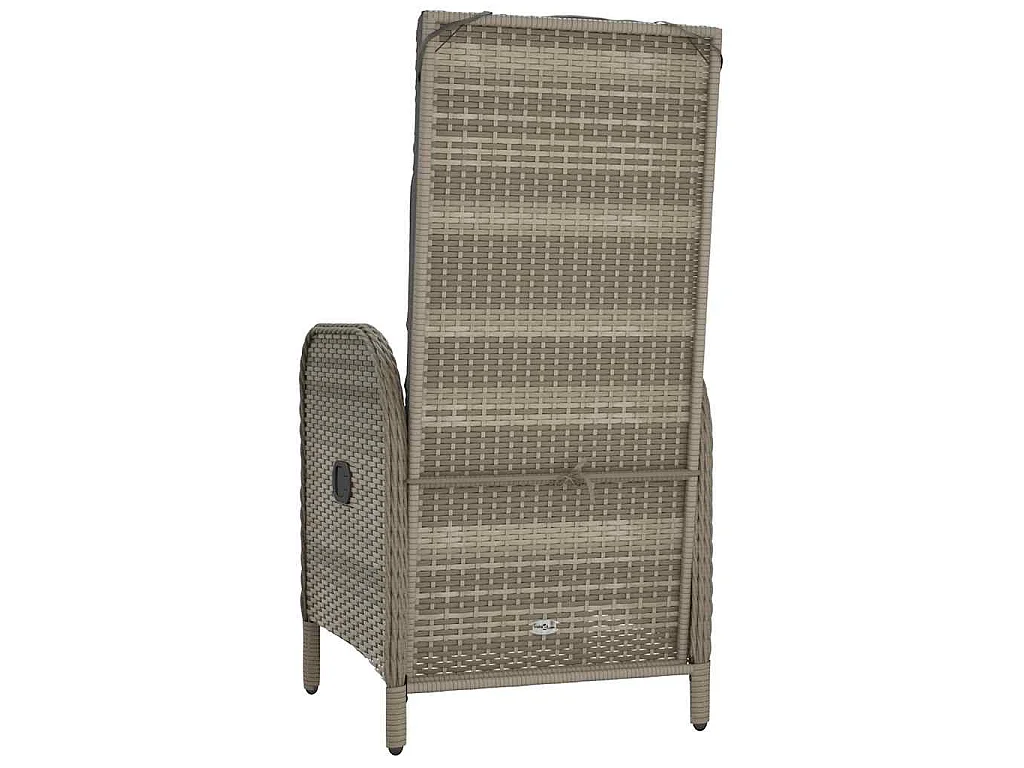Sedie da Giardino 2 pz in Polyrattan Grigio