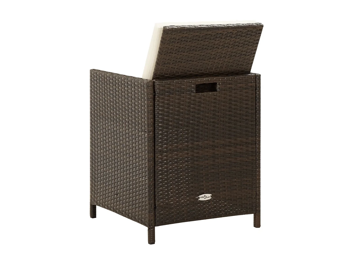 Gartenstühle mit Kissen 4 Stk. Poly Rattan Braun
