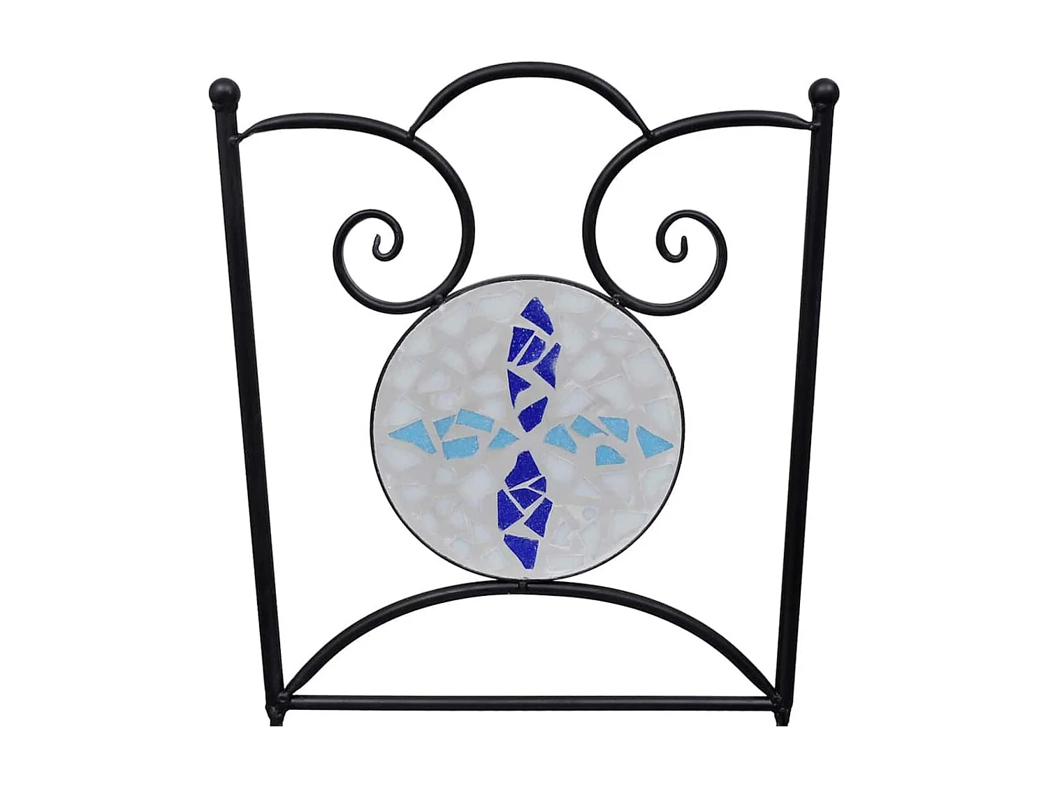 Chaises pliables de bistro 2 pcs Céramique Bleu et blanc