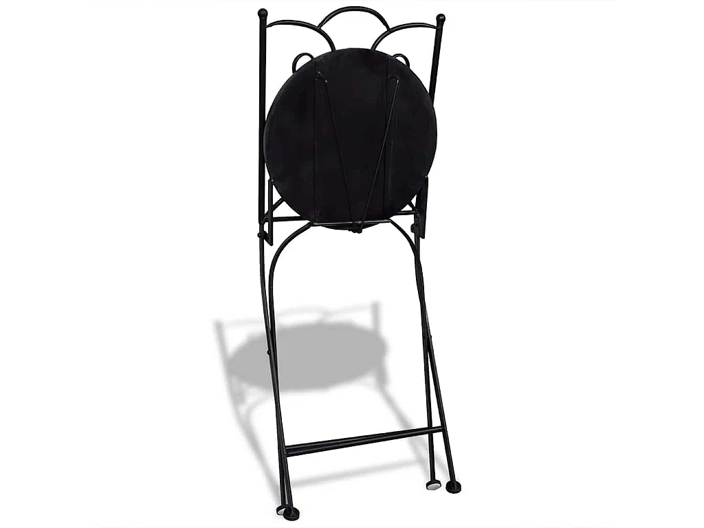 Opklapbare stoelen, 2 stuks, keramisch, blauw en wit