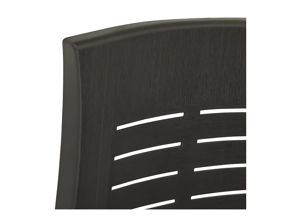 Verstellbare Gartenstühle 2 Stk. Kunststoff Anthrazit