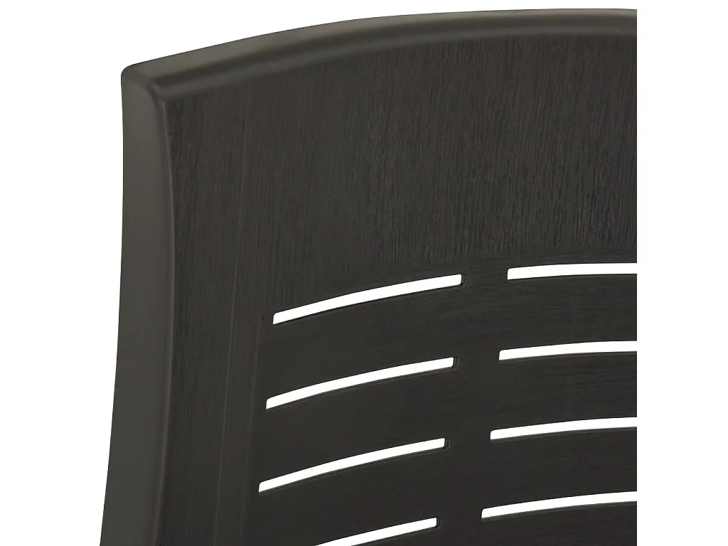 Tuinstoelen 2 st verstelbaar kunststof antracietkleurig