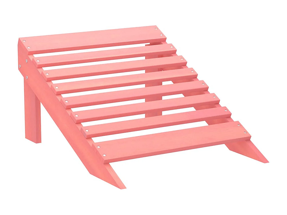 Chaise de jardin Adirondack avec pouf bois de sapin solide rose